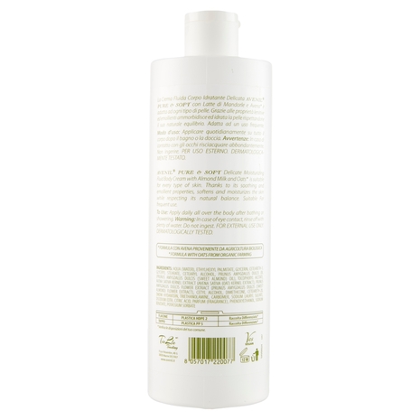 Avenil pure & soft Crema Fluida Corpo Idratante latte di mandorle 400 ml